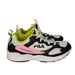 Fila Dryft White Pink Lime Sneakers Shoes Women's 8.5